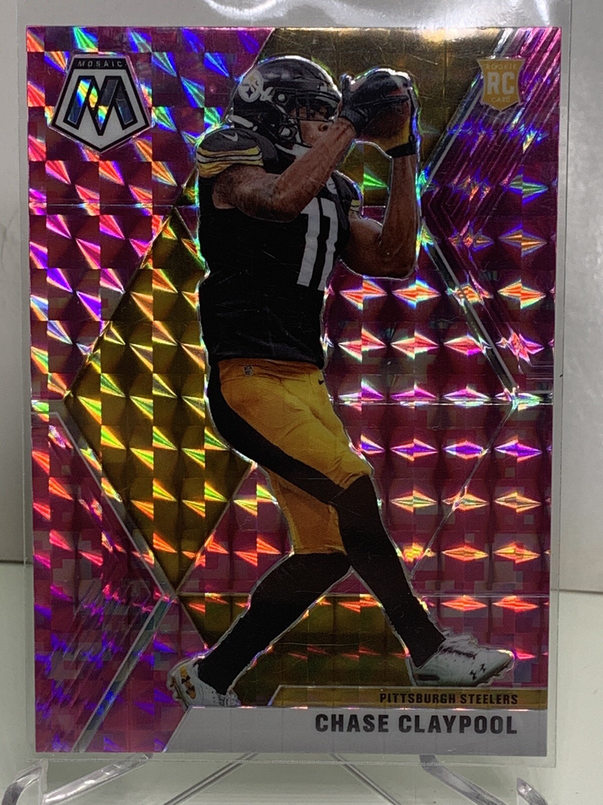 Chase Claypool 2020 Mosaic 220 Pink Camo Prizm RC Steelers Rookie