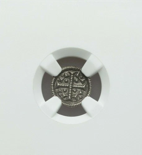 ND (1116-1131) HUNGARY STEPHEN II SILVER DENAR NGC MS-62