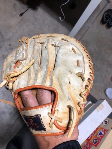 Vtg MITT GLOVE CMG Cannon Deluxe Pro Model F1021 USA Rare Cowhide LHT - Picture 5 of 5