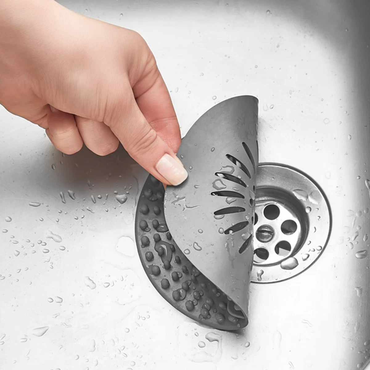 Hair Catcher Shower Drain Cover Hair Sink Filter Drain Protector for  Bathroom Bathtub and Kitchen Reusable