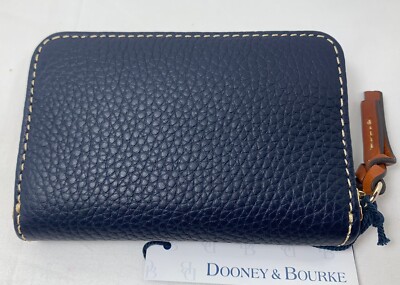 Dooney & Bourke Pebble Grain Large Zip Around Credit Card Case