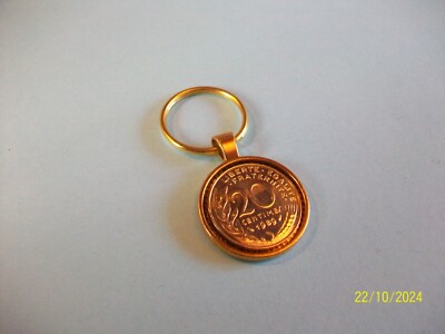 SCHLÜSSELANHÄNGER ZWANZIG (20) CENTIME - FRANKREICH - GOLDGEHÄUSE ANHÄNGER - 1962 bis 1997