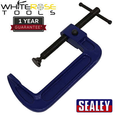 Sealey G-Clamp Schnellspanner drehbare Spitze Handwerkzeuge Holzbearbeitung Zimmermann 150 mm