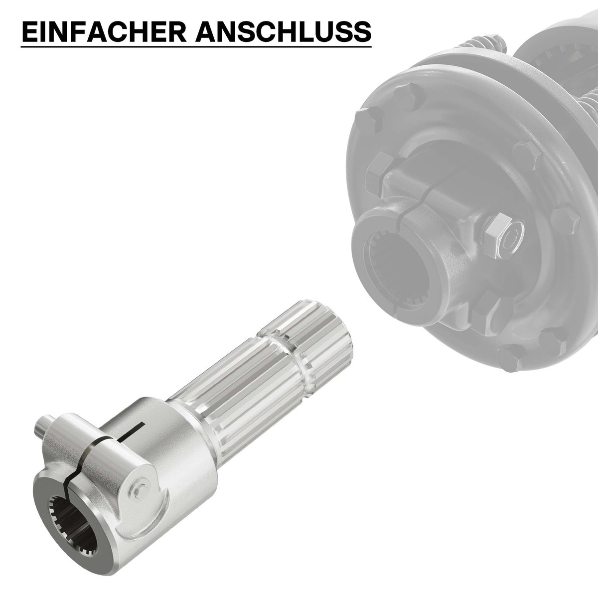 Zapfwelle 175mm Buchse Keilwellenaufnahme 1 3/4 Z20 f. Ausgangswelle 1 3/8 Z21 Zapfwelle 175mm Buchse Keilwellenaufnahme 1 3/4 Z20 f. Ausgangswelle 1 3/8 Z21