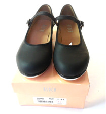 Bloch Women's 6.5W Tap On Dance Mary Jane Tap Jazz Shoes Buckle Black S0302L