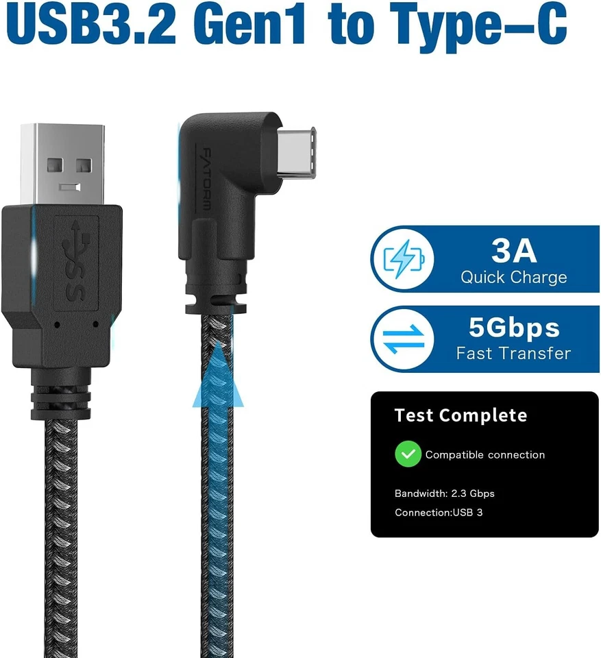 Fatorm Smart Accessories 16ft USB-A to C Link Cable Compatible for Oculus AC001 - Image 3 of 4