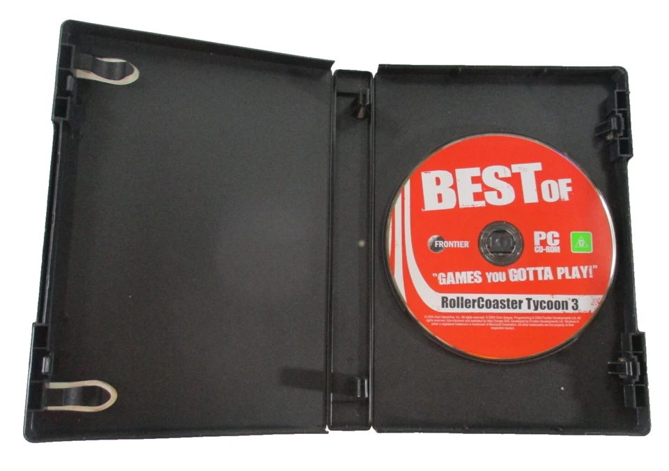 Rollercoaster Tycoon 3 PC CD ROM Game G Region Free 2004 Atari No Manual Tested - Image 3 of 4