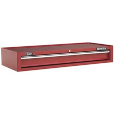 Image of 1030 x 440 x 170mm RED 1 Drawer MID-BOX Tool Chest Lockable Storage Unit Cabinet