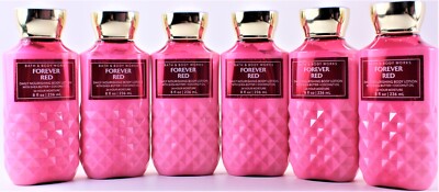 QTY 6 - Bath & Body Works FOREVER RED Body Lotion Moisturizer Cream 8oz
