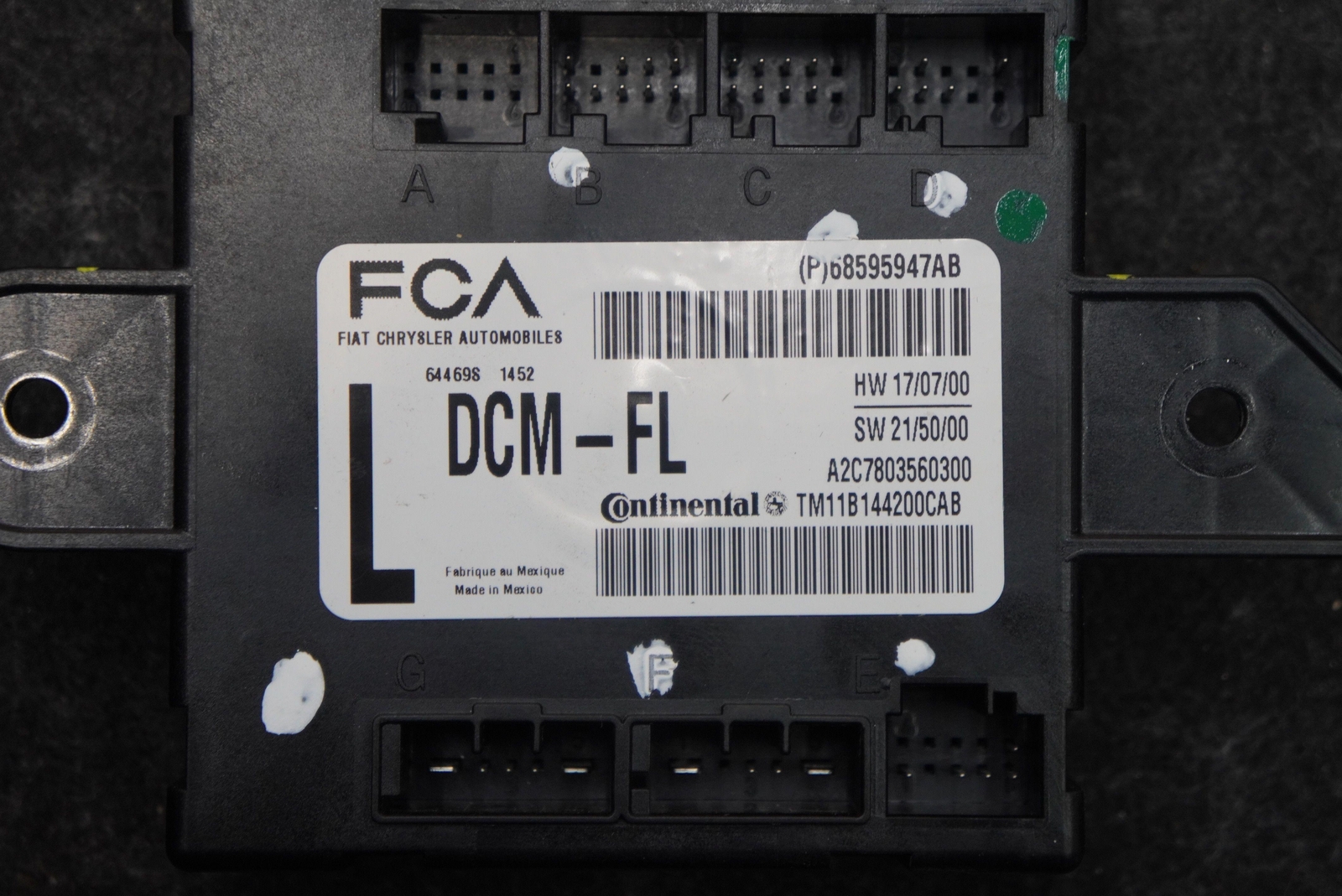 Front Left Driver Door Computer Control Module 670297726 Maserati Grecale 2023