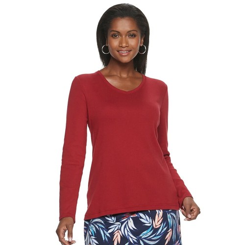 Croft \u0026 Barrow Women's Long Sleeve V 