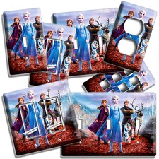 FROZEN ANNA ELSA KRISTOFF OLAF SVEN INTERRUPTOR DE LUZ TOMA DE CORRIENTE PLACA DE PARED NIÑOS HABITACIÓN ARTE
