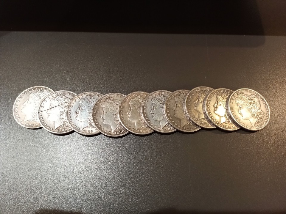 Dollars Lot Of 21 Coins Dates Very, All Reproduced, Not Real