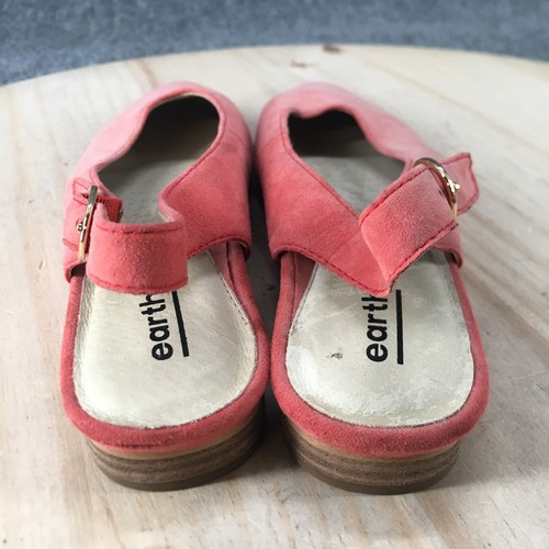 Earth Shoes Womens 7 M Uptown Ursula Mule Slingback Pink Faux Suede Buckled - Picture 10 of 17
