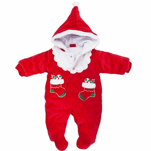 Bambino bambina unisex neonato tutina Babbo Natale cappellino pagliaccetto  FC236 | eBay