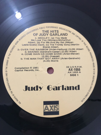 Judy Garland - The Hits Of Judy Garland (LP, Comp) (Near Mint (NM or M-)) - Picture 3 of 4