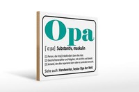 Holzschild Spruch 40X30 Cm Opa Handwerker Bester Opa Welt Deko Schild