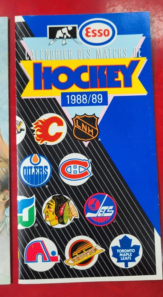Rare 3 1986 - 88 ESSO FRENCH VERSION NHL Schedules MINT 1986 & 87  Hard To Find - Image 4 of 4
