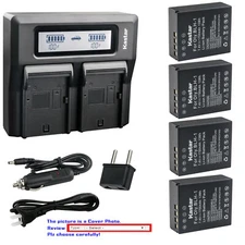 Kastar Battery LCD Dual Fast Charger for Original BCH1 Olympus OM-D E-M1 Mark II
