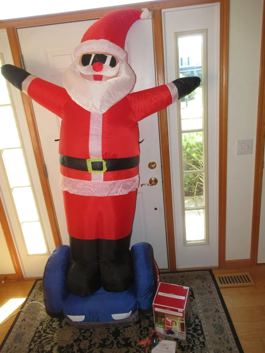 transmission Væk par 7&#039; Christmas Inflatable Santa Claus on Scooter NEW Lighted (FF303 |  eBay
