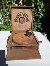 ANCIEN PHONOGRAPHE AVEC VALISE EN CUIR