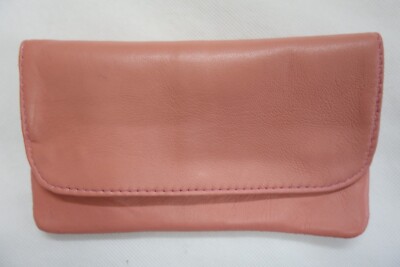 pink tobacco pouch Leather Tobacco Pouch Organizer with Space for Money Cigarette Pink  Magnetic