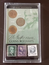Thomas Jefferson Coins And Stamps Commemorative Set