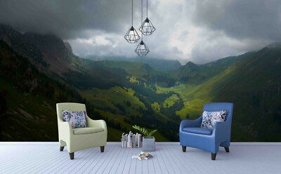3D Landscape Mountain Cloud Sky Self-adhesive Removable Wallpaper Murals Wall