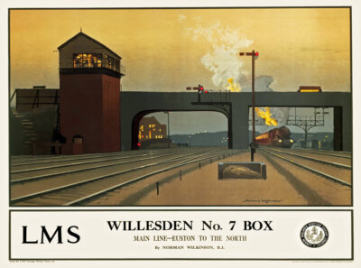TX579 Vintage Willesden No 2 Travel Poster Main Line LMS Railway A2/A3/A4