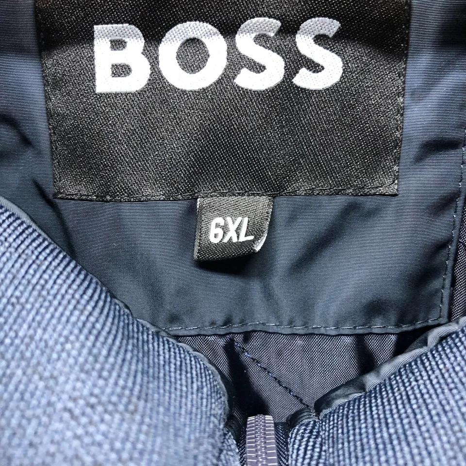 Chaqueta de Invierno Boss Azul Para Hombre Talla 6XL Bolsillos con Cremallera Completa Cuello Simulado Forrada Foto 4 de 4