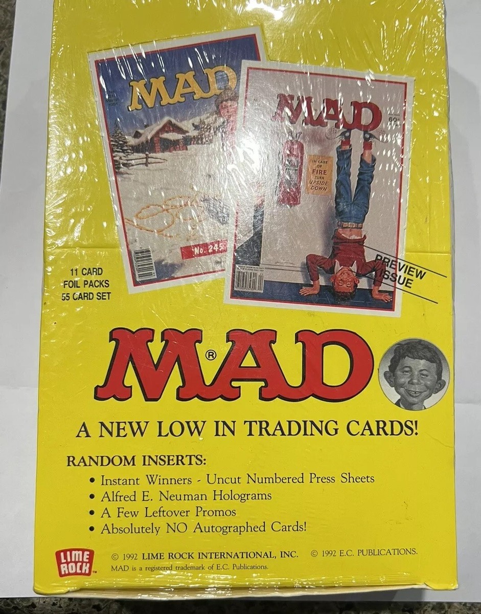 マッドマガジンMAD MAGAZINE 2 トレーディングカード バラ売可 1992 Mad Magazine Trading Cards Foil Pack Box Lime Rock Sealed