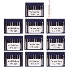 1--100pcs Dental Tungsten Steel Burs Pear Type for High Speed Handpiece FG330 DL