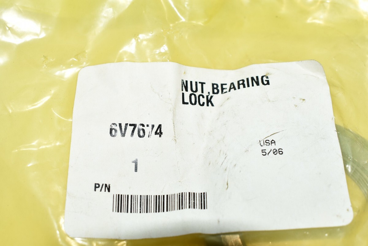 Caterpillar CAT forklift Part: 6V7674 Bearing Lock Nut New Old