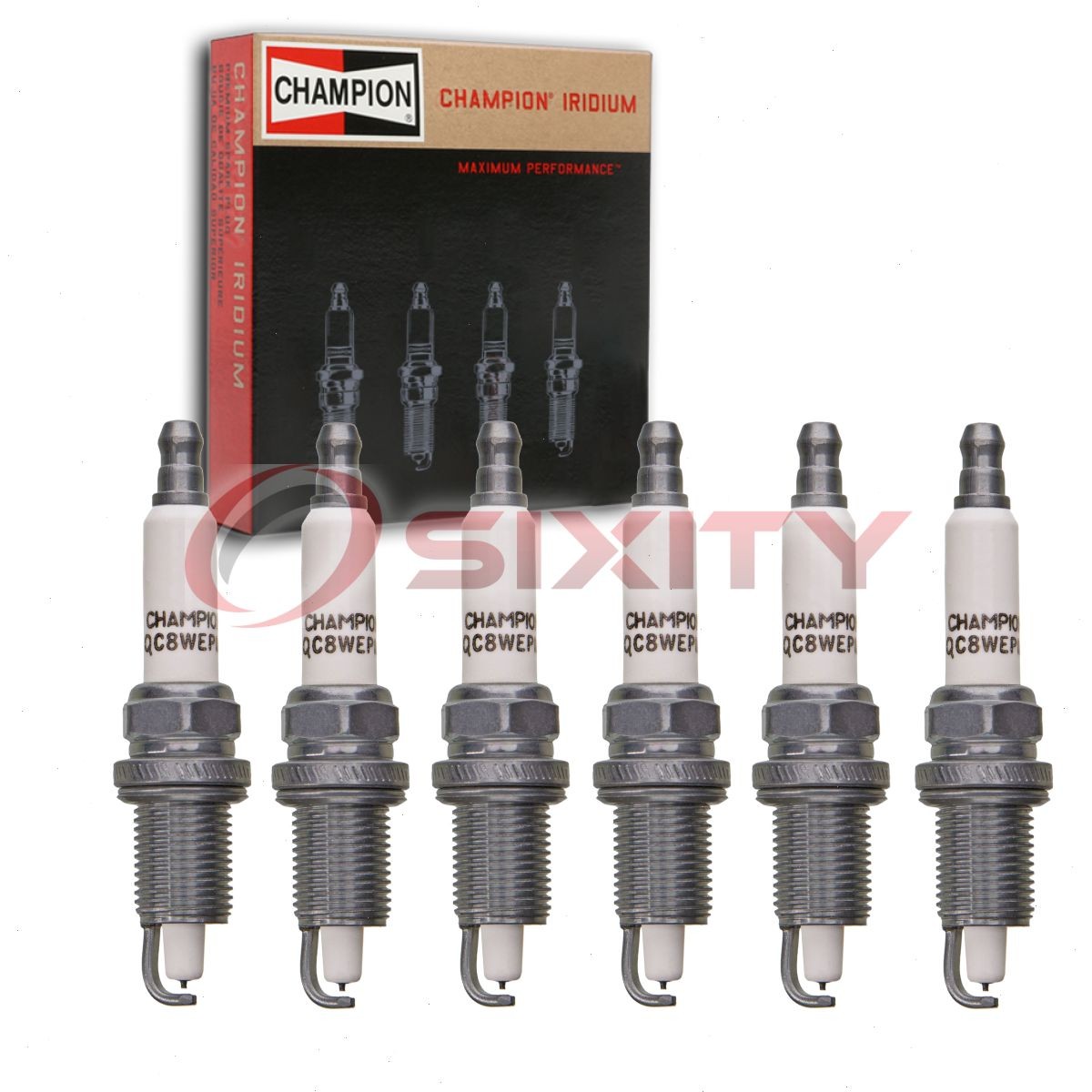 6 pc Champion 9810 Iridium Spark Plugs for Ignition Secondary  mq