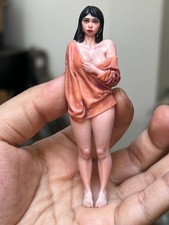 Diorama Scene Props 1:18 Shy Girl Beauty Miniature Doll Miniature Figure Toys