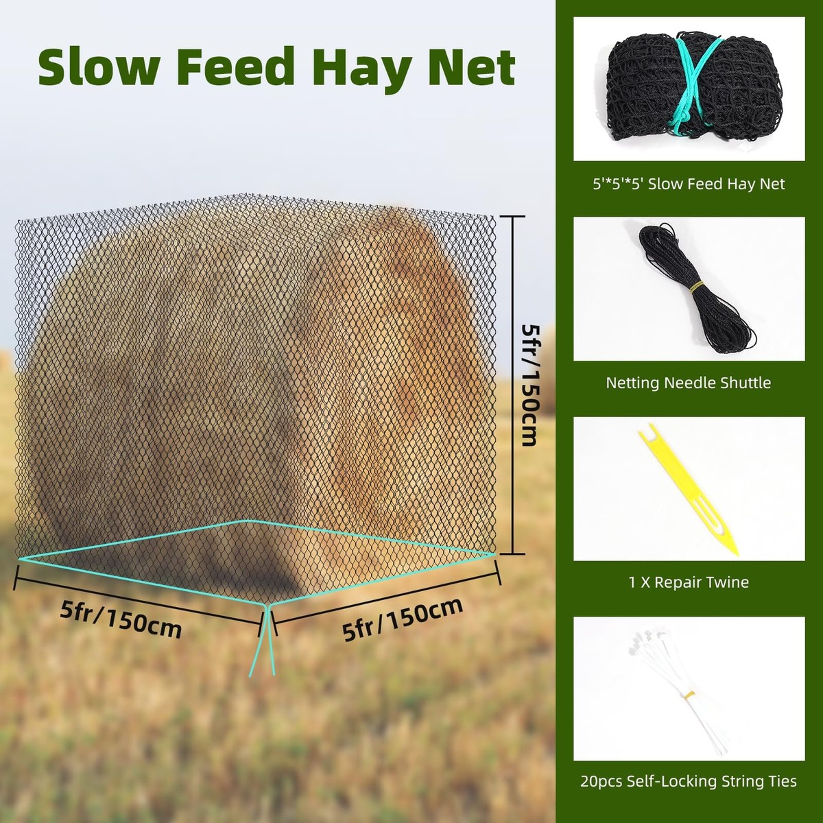 Round Bale Feeder Pcs Round Bale Mm Thick X Ft Black Large