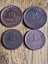 Portugal Lote De 4 Monedas Decimales Estado Raro Franqueo En Todo el Mundo Ref 888878