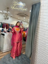 NEW INDIAN PAKISTANI WOMEN SHARARA PLAZZO KURTI PLAZZO PANT SALWAR KAMEEZ SUIT