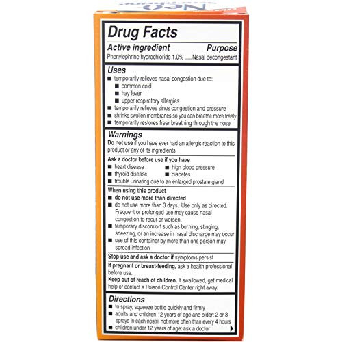 Nasal Spray , Extra Strength Formula, 0.50 Ounces each (Value Pack of 3) - Picture 4 of 5