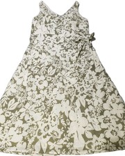 Nautica Floral Wrap Dress Cotton V-Neck Women's Size 8