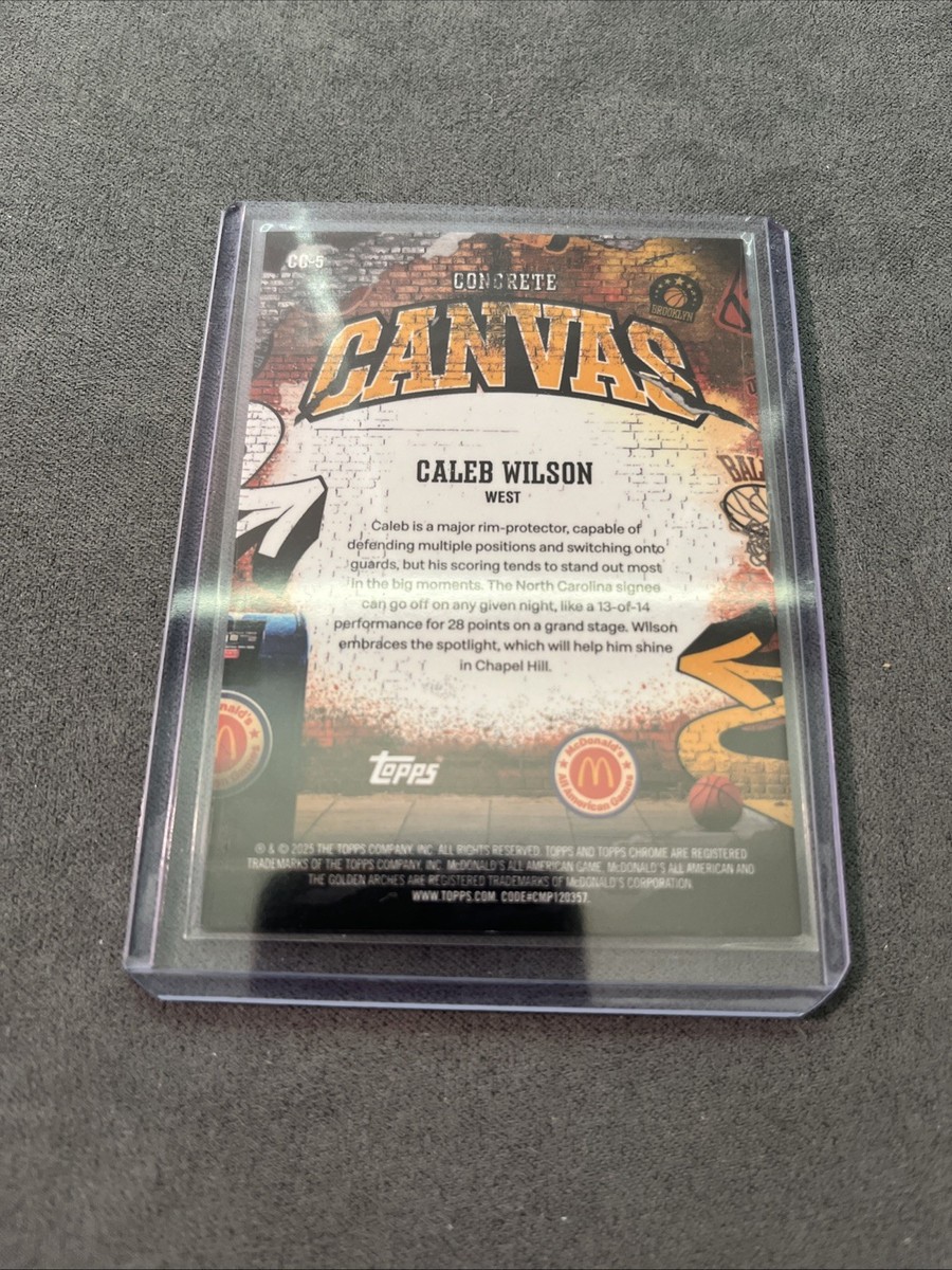 2025 Topps Chrome Mcdonald's All American - Concrete Canvas Caleb