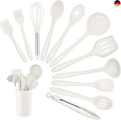 Homikit Kitchen Utensil Set, 12 Pieces Silicone Kitchen Utensils, Heat