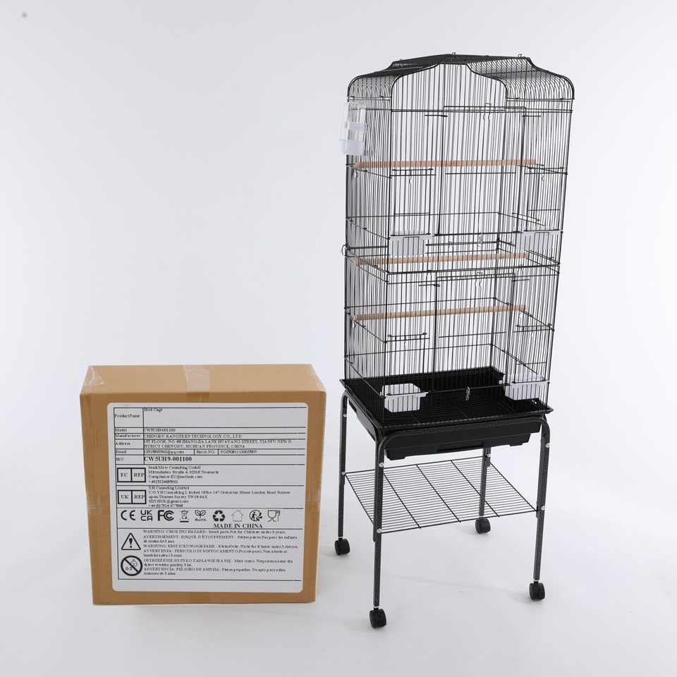 Curated visual reference: Gallery Detail: Metal Large Bird Cages With Wheels Breeding Cage For Parrot