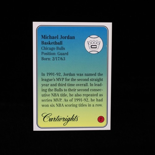 1993 Michael Jordan Chicago Bulls GOLD Players Choice Cartwrights #7 . see descr - Afbeelding 4 van 4