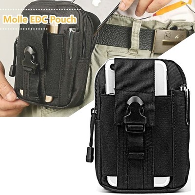 Tactical Molle Pouch EDC Army Holster Case Waist Pack Bag Utility Phone Pockets