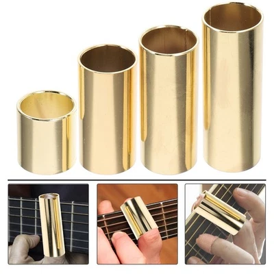 4 Pcs Accessoires Guitare Slide Métallique Toboggan Pour En Acier - Photo 1/4