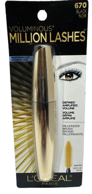 L'Oreal Mascara Voluminous Million Lashes WATERPROOF #670 Black Noir