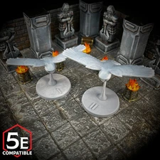 Giant Owl Pair - 2pcs - Fantasy TTRPG D&D DnD Miniatures