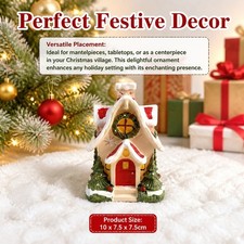 Unique Christmas Village Collectible House with Ambient Lighting & Vapor Effect