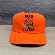 VINTAGE Buck Buster Hat Cap Snap Back Orange ...